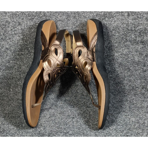 Rockport Ridge Womens Slingback Sandals Size 10 Bronze Thong Comfort - Picture 5 of 7
